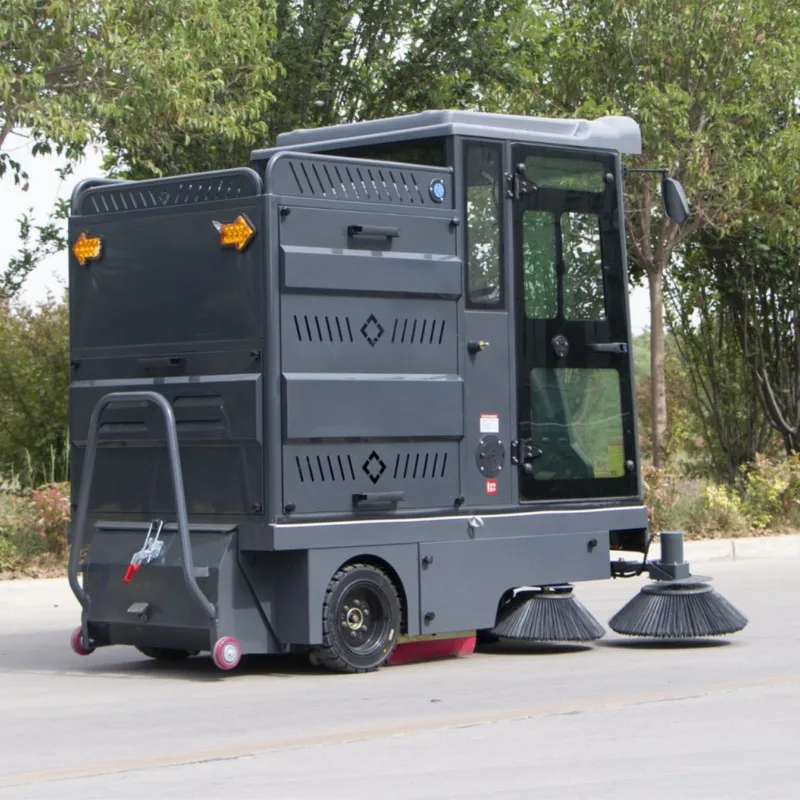 Warehouse Battery Walk Behind Floor Sweeper Industrial Floor Cleaner Sweeper