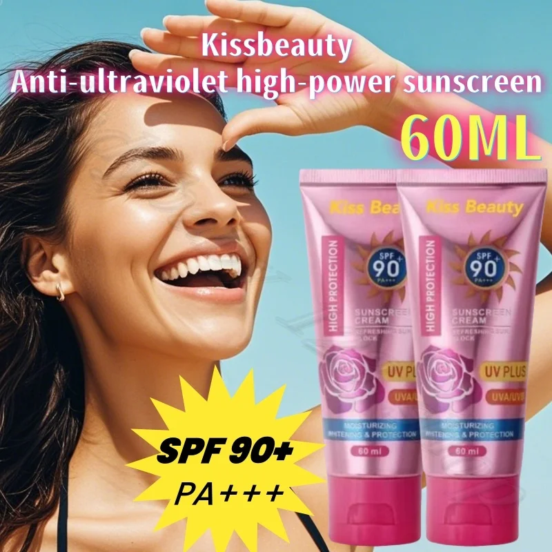 Kissbeauty Anti-ultraviolet High-power Sunscreen Waterproof Refreshing Concealer Brightening Rose Fragrance Isolation Cream 60ml