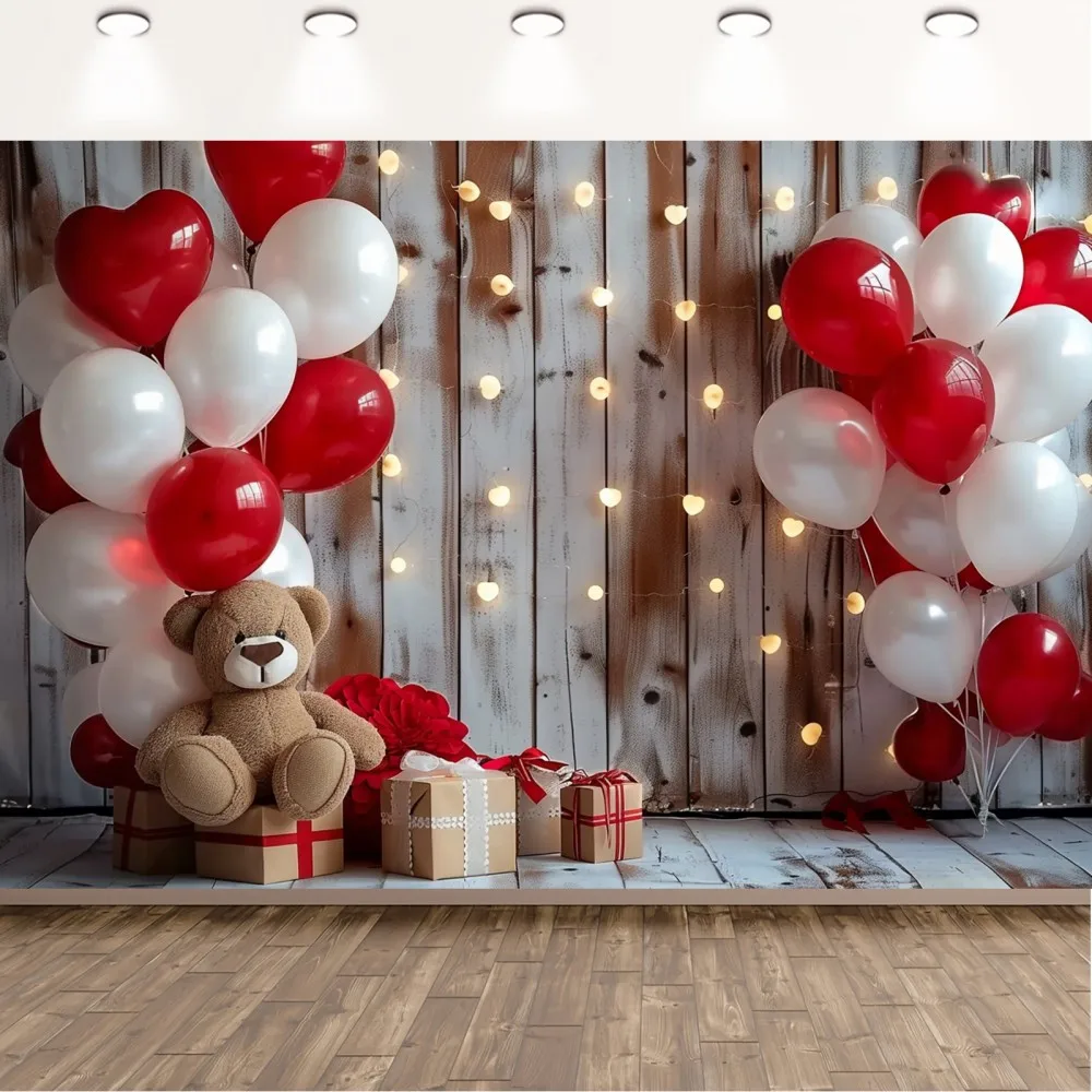 1pc Valentine\'s Day love themed photography background cloth - Polyester banner for parties and special occasions with hearts, b
