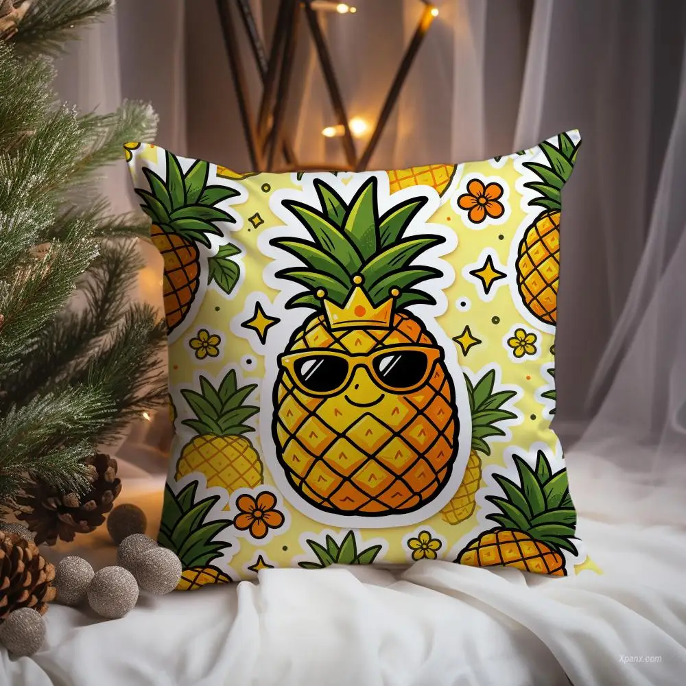 Trendy Fruit Cushion Cover Premium Comfort Reversible Pillow Cove -Two in One Design for Any Room & Car Interior