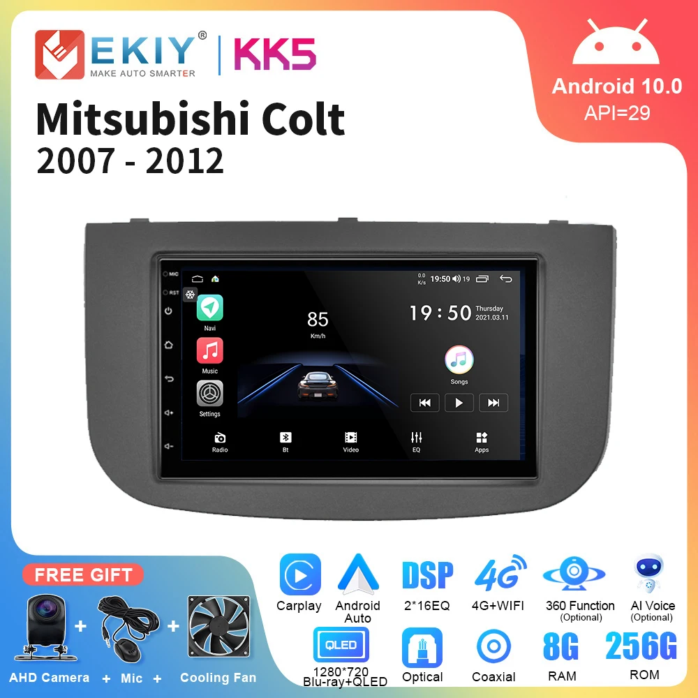 

EKIY KK5 7'' Android Auto Radio For Mitsubishi Colt 2007-2012 Carplay Stereo Car Multimedia Video Player Navigation GPS 2din DVD