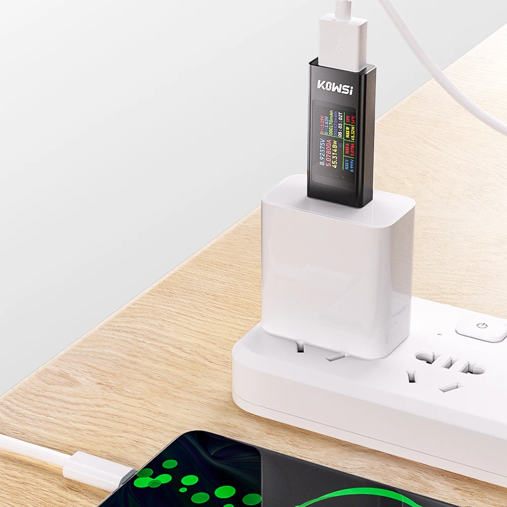 KWS-MX23 Multifunktions-USB-Tester HD 1,06 Zoll IPS-Display Spannungs-Amperemeter Leistungsmesser für DC 4-30V 0-8A – Detail 4