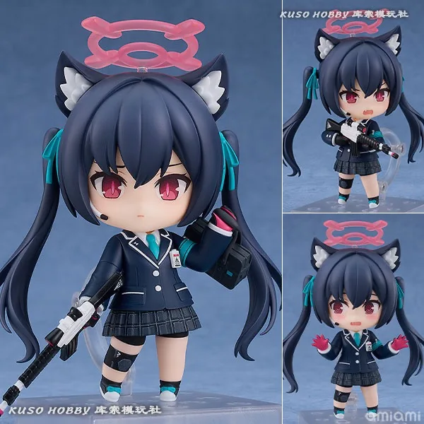 10 cm Q-Version Blue Archive Kurozomi Natsuko 2596 #   Gelenkige Actionfiguren, Gesichtswechselpuppe, Desktop-Ornament, Dekor, süßes Spielzeug