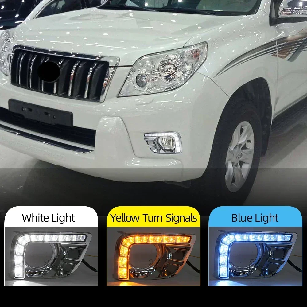 

New！ 2PCS Auto Light For Toyota Prado FJ150 LC150 2010 2011 2013 For Land Cruiser 2700 LED DRL Daytime Running Lights Fog Lamp