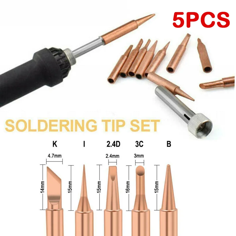 900M electric soldering iron 5-head set, I B K 2.4D 3C, pure copper inside, soldering iron tips