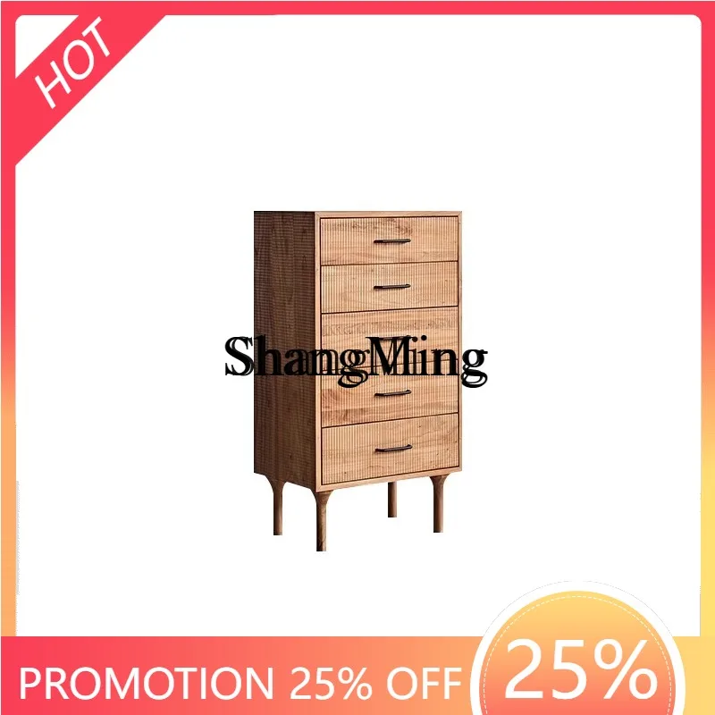 

ZYY style retro chest of drawers elm living room decorated against the wall wabi sandy wind home bedroom storage locker
