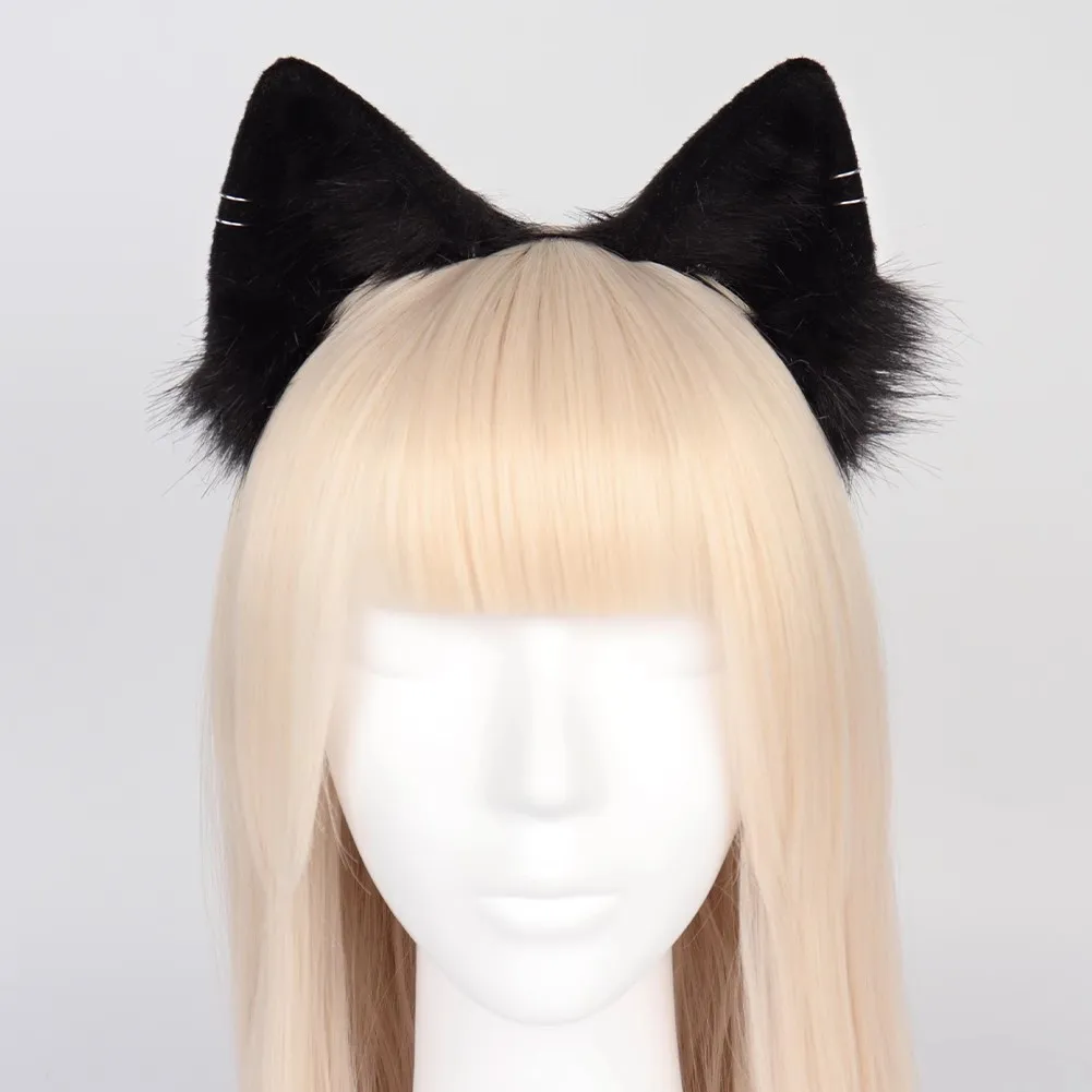 Hot Anime Handmade Simulated Cat Ears Cosplay Fox Ears Headband Lolita Headdress JK Personalized Maid Animal Ears Headband