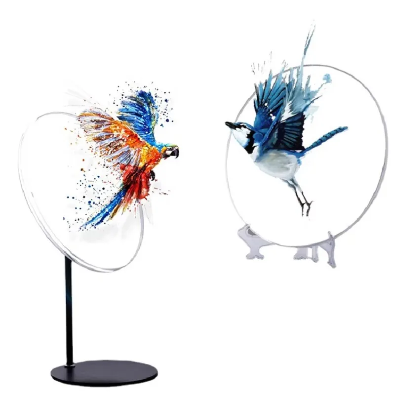 New 42cm 3d holographic device holographic fan led 3d advertising holographic fan cover