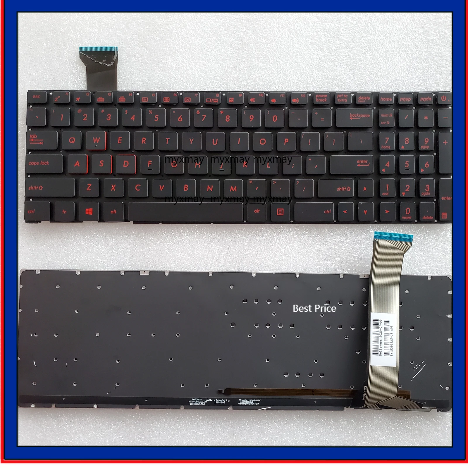 

Новая клавиатура США для ноутбука ASUS GL752 GL752V GL752VL GL752VW GL752VWM с подсветкой