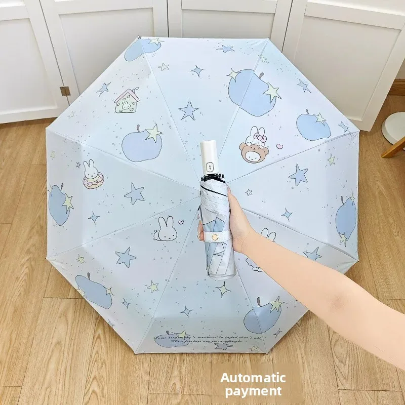 Miffy Kawaii Anime Korean Umbrella Fully Automatic Sun Umbrella Sun Protection Sunny or Rainy Dual Use Fold Fashion Exquisite view 6