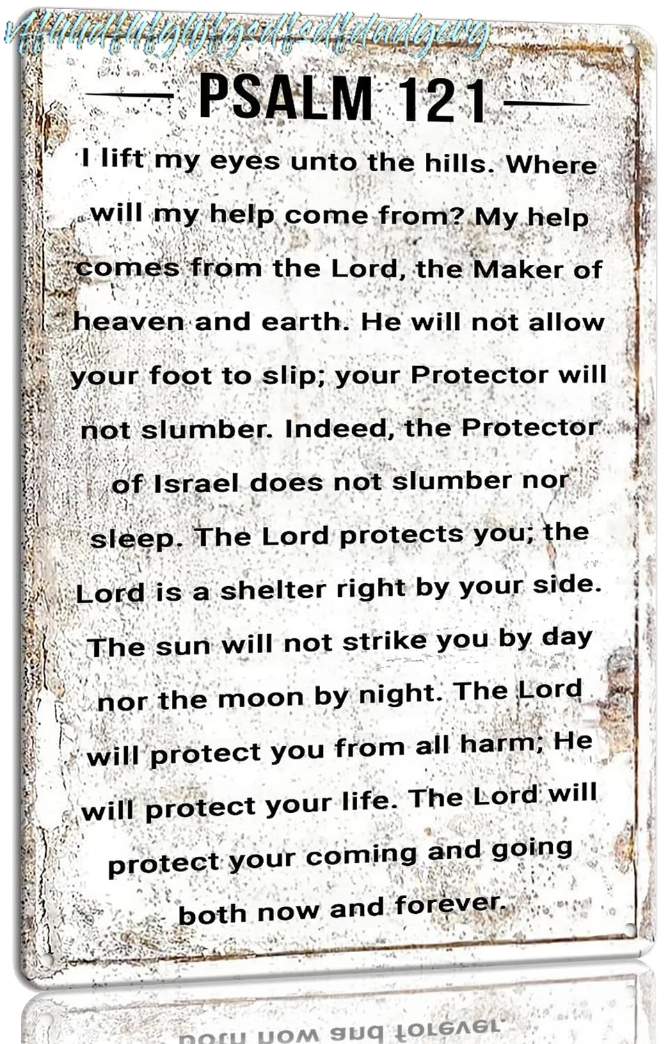 Lineerby Psalm 121 Wall Art Bible Verse Wall Decor Christian Metal Poster 8x12 in Metal Sign for Living Room Religious Gift sign