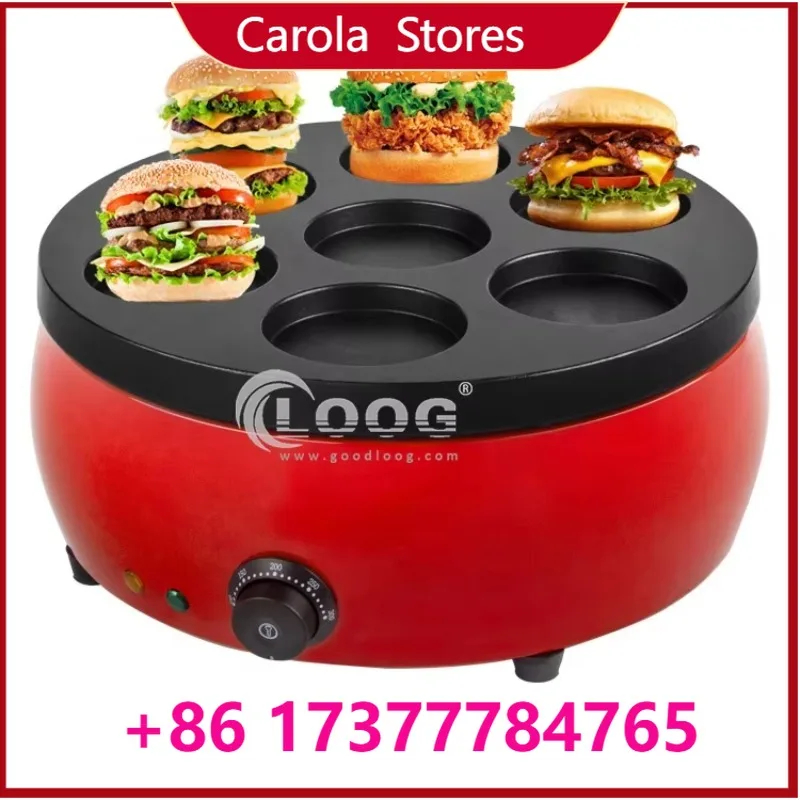 Food utensils Snack Equipment 7 Holes Telur Burger Maker Commercial Telur Burger hine for Sale