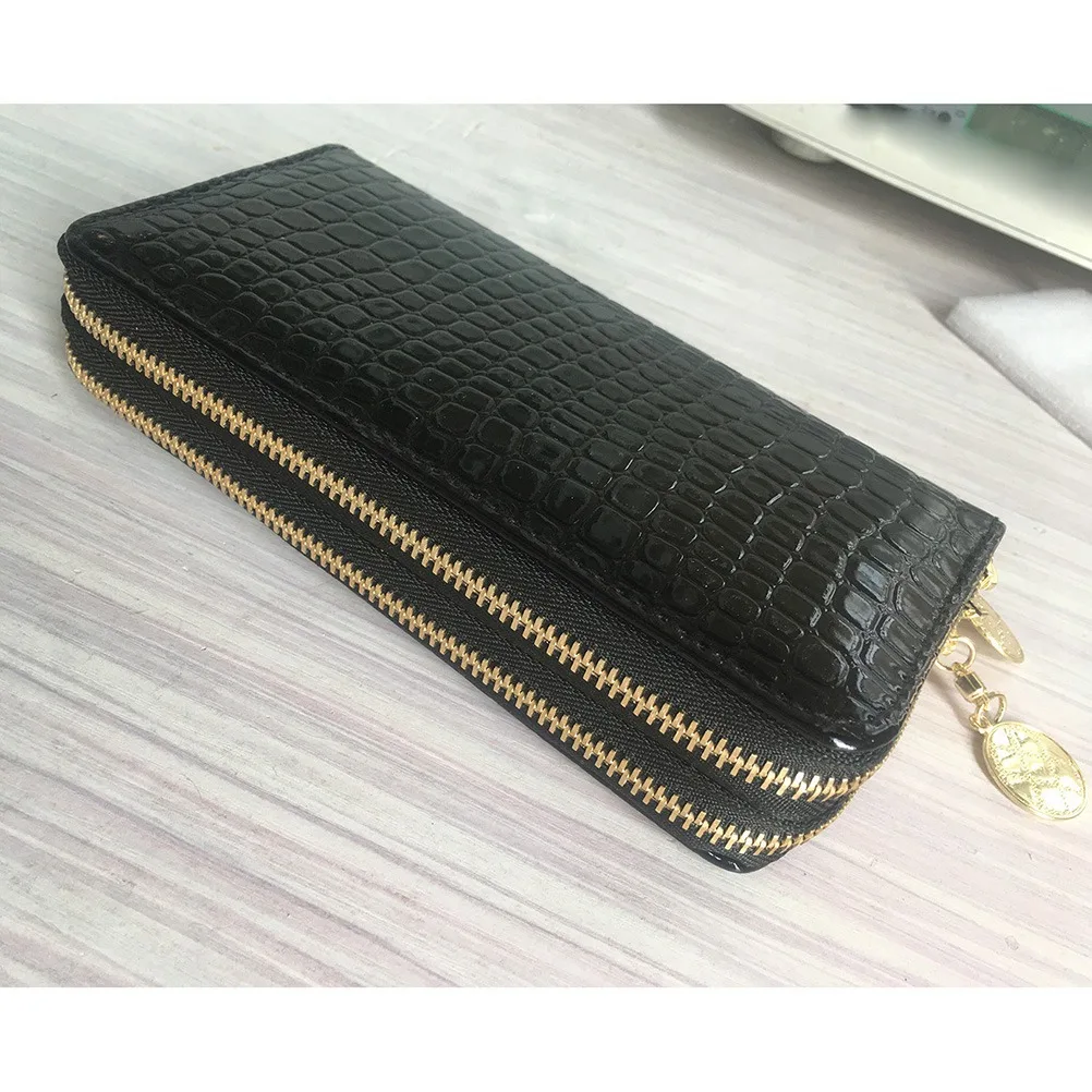 

1 Piece Long Wallet for Women PU Vintage Style Zipper Closure Large Capacity Fashion Purse with Multiple Card Slots and