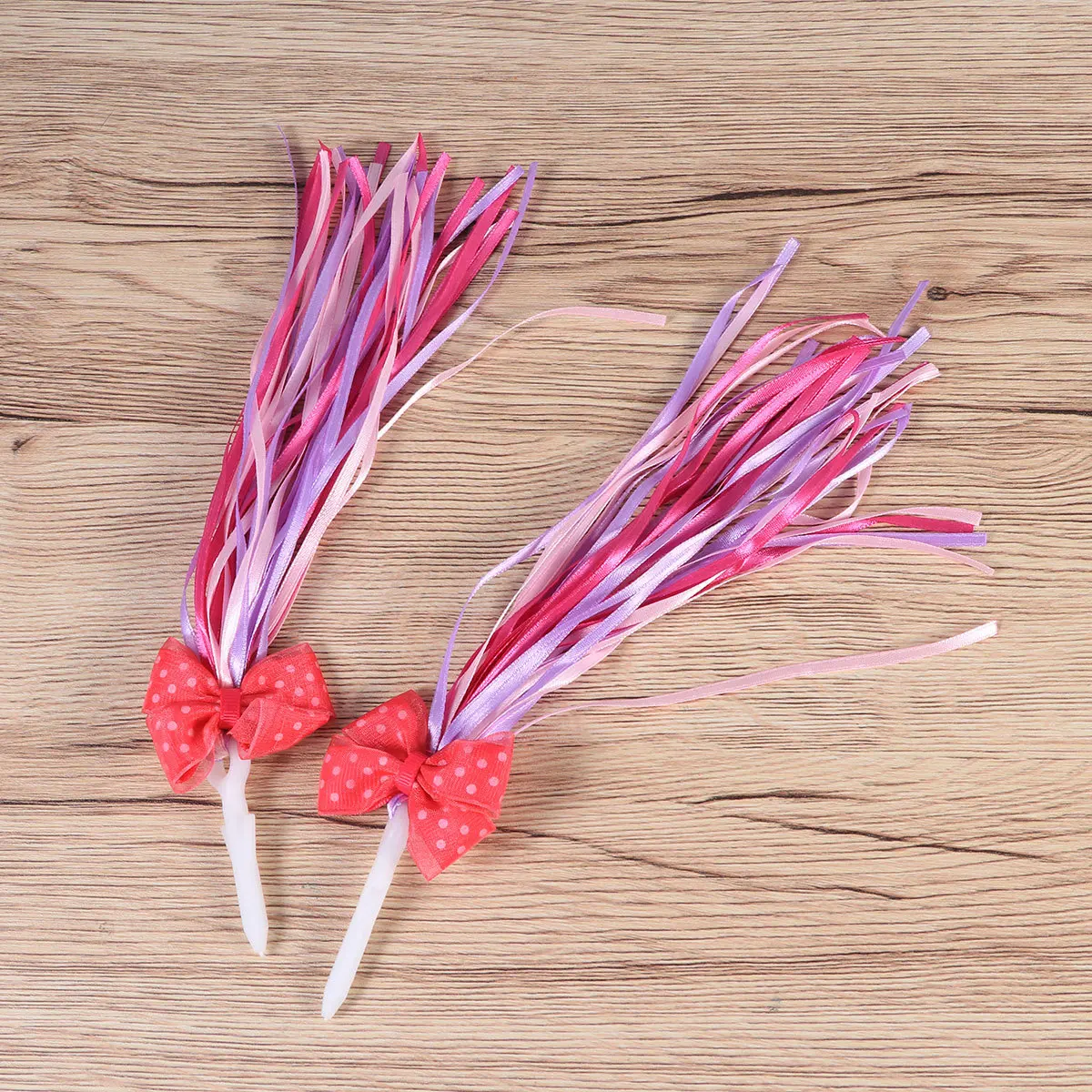 

Pair of Bike Streamers Durable Plastic Handlebar Inserts Colorful Tassels for Scooter Decoration Handlebar Streamers