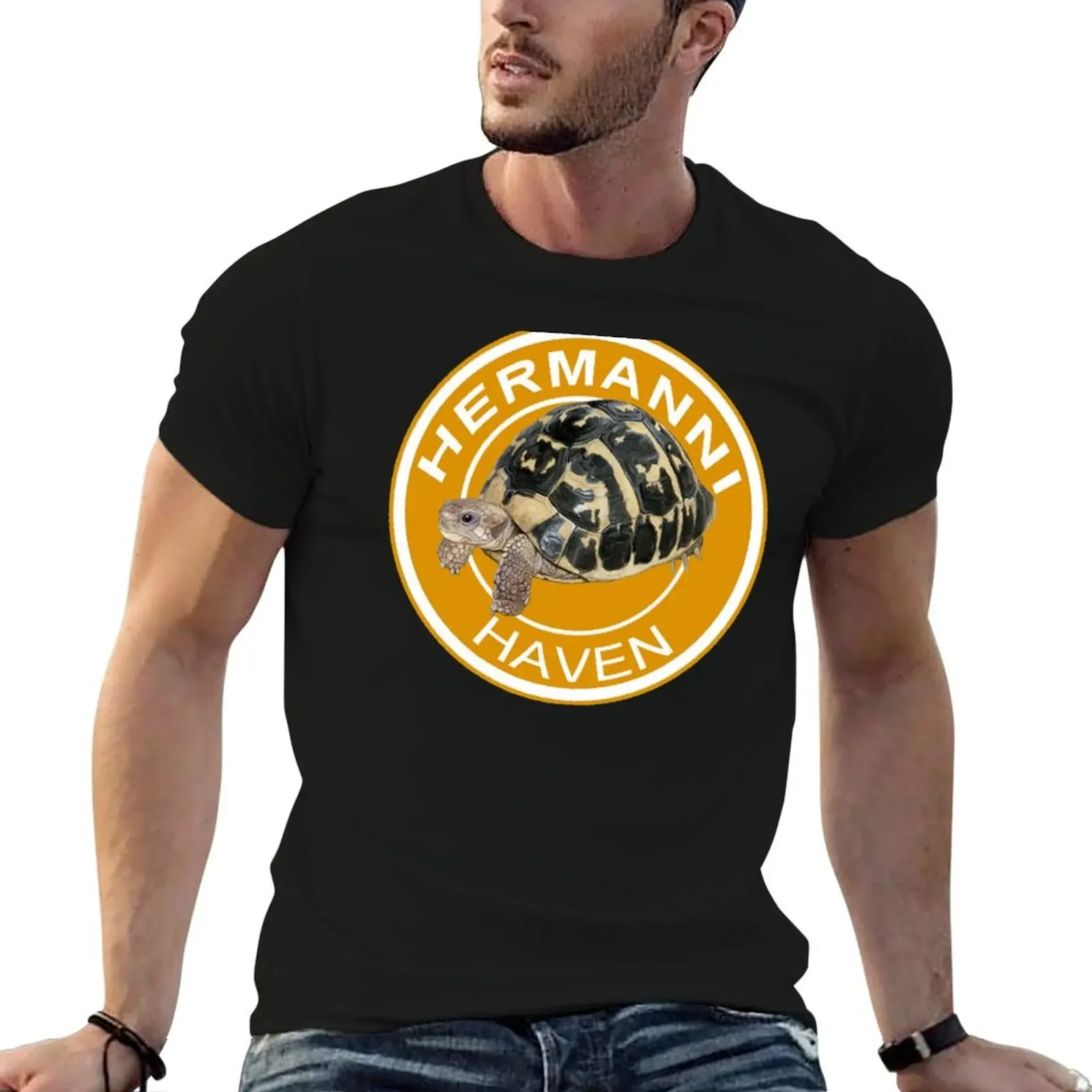 

HermanniHaven.com Logo T-Shirt funny shirt cotton summer top Funny t-shirts graphics t shirt men 100℅ cotton