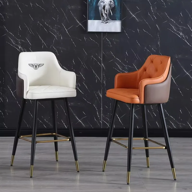 Chaise de Bar de luxe légère, style nordique moderne, à dossier haut, design confortable, meubles de Salon Barkrukken