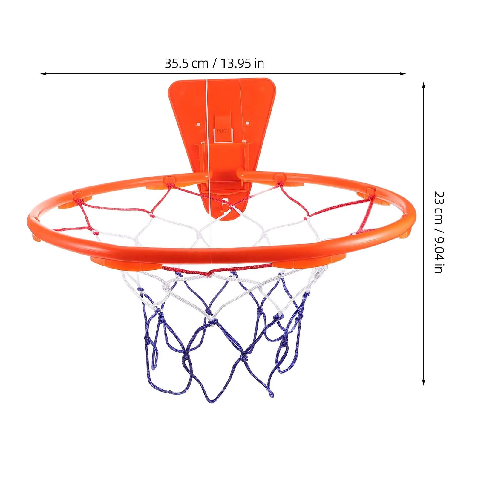 Indoor Hanging Basketball Frame for Children Wall Mounted Basketball Hoop Plastic Rim Suitable for Doors Walls Yards Home Sports - view 3