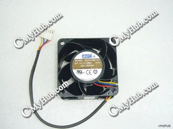 For AVC 2B06038B12G P055 DC12V 2.20A 6038 6CM 60MM 60X60X38MM 6pin Cooling Fan 2B06038B12G P055