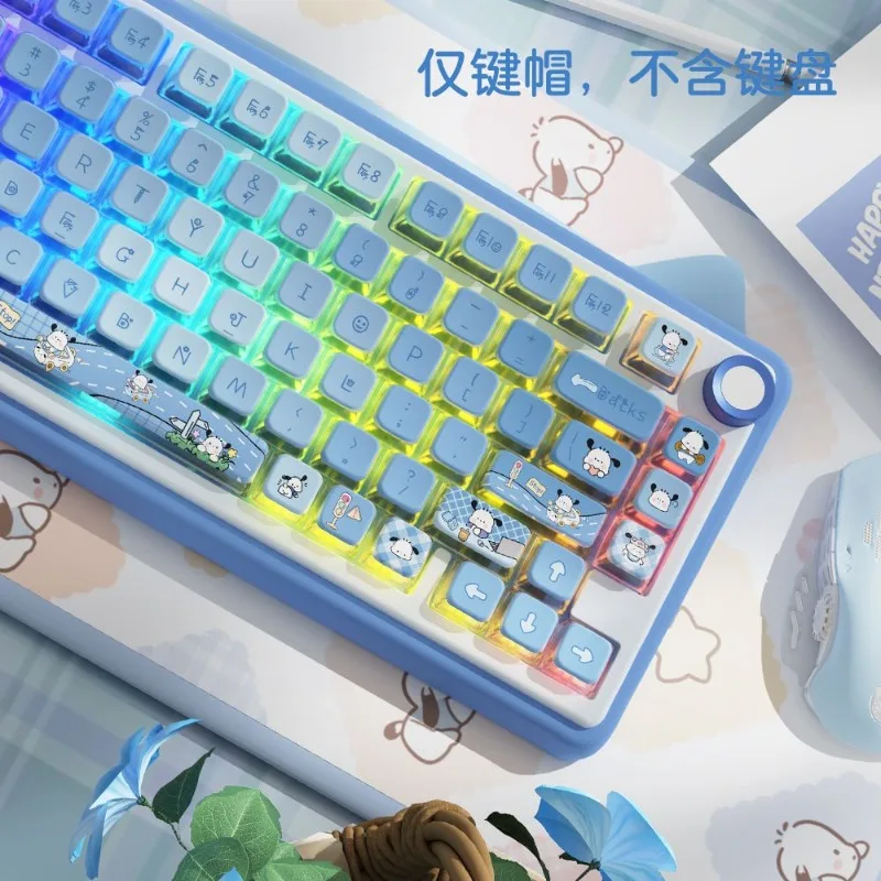 أنيمي كورومي باتشاكو أربعة جوانب كريستال شفاف التسامي الحراري PBT Keycap شخصية التخصيص MSA ارتفاع Keycap