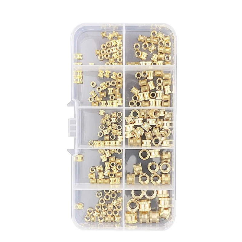 M2 M2.5 M3 M5 M6 Brass Heat Insert Nut Hot Melt Nutinsert Thread Knurled Double Twill Nuts 3D Printer Accessories A [No.3 Elnic]
