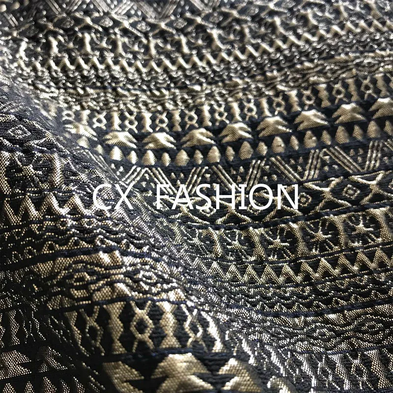 Metal Wire Jacquard Clothing Fabric Ethnic Style for Performance Costume Handmade Bag Tablecloth Diy Sewing By The Meter Cloth