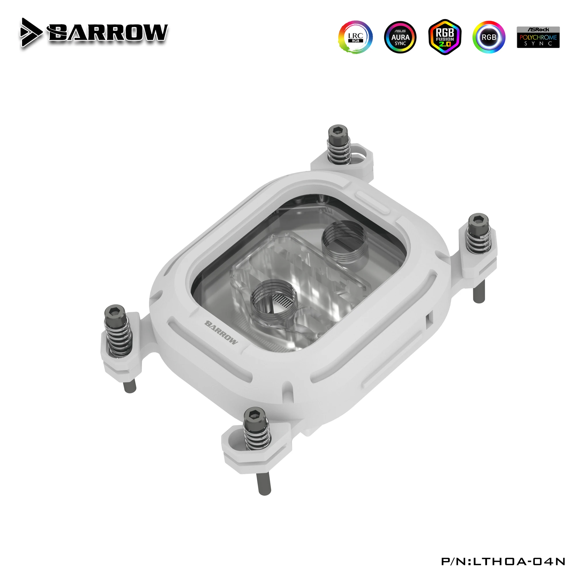 BARROW CPU Water Cooling Block For AMD Platform AM4 AM3+ FM2 ,G1/4"Cooler,Black,White,LTHOA-04N