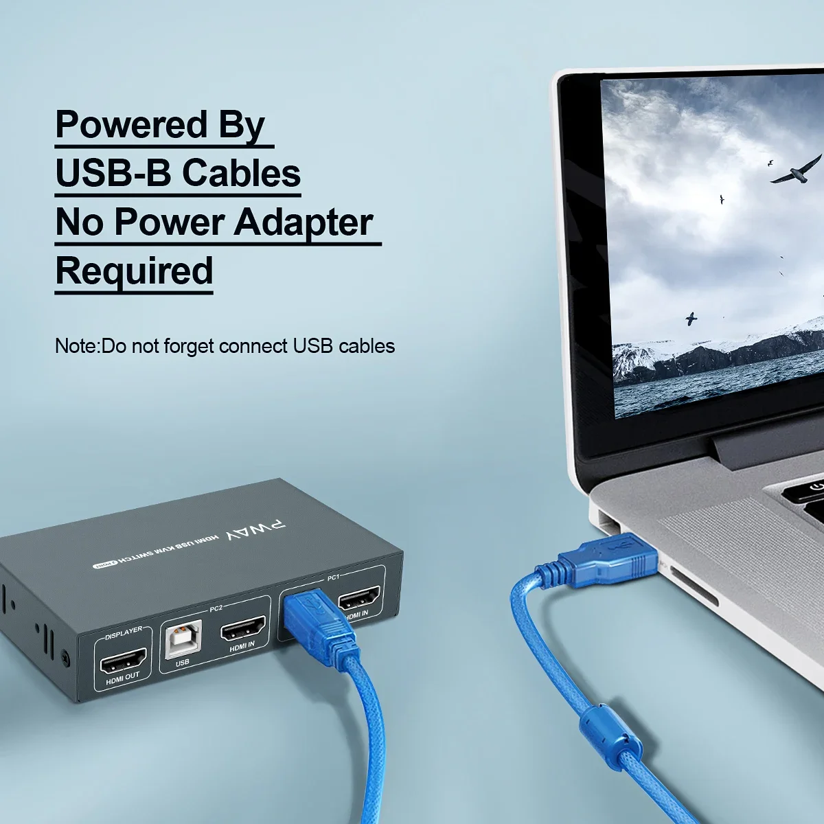 PWAY USB Kvm-switch HDMI Splitter Schalter Unterstützung 4K @ 60Hz 2 In 1 Heraus Mit USB tastatur und maus Schalter Für PC Macbook Laptop