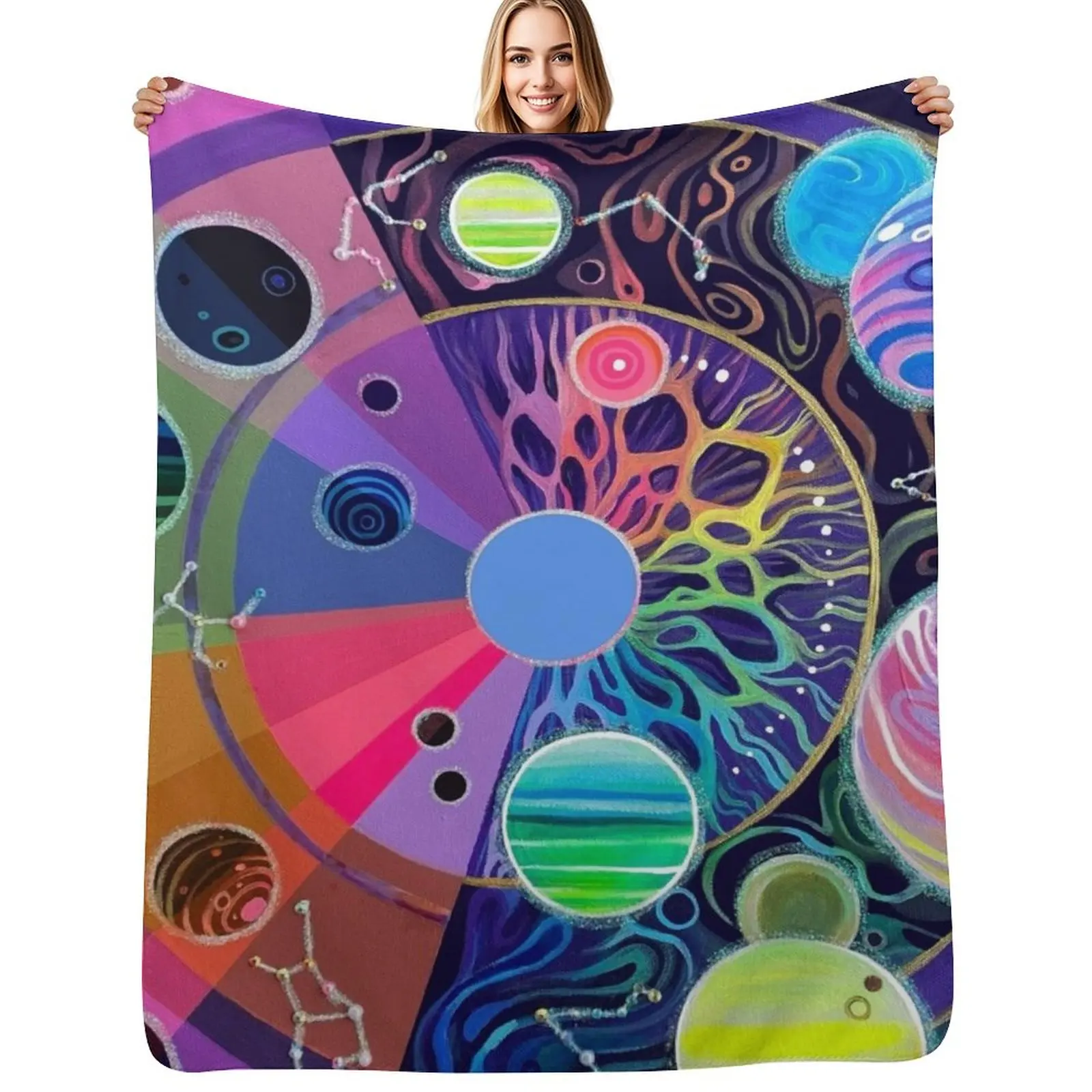 

Spatial Vision Throw Blanket Designers Furry Picnic Blankets For Sofas Blankets