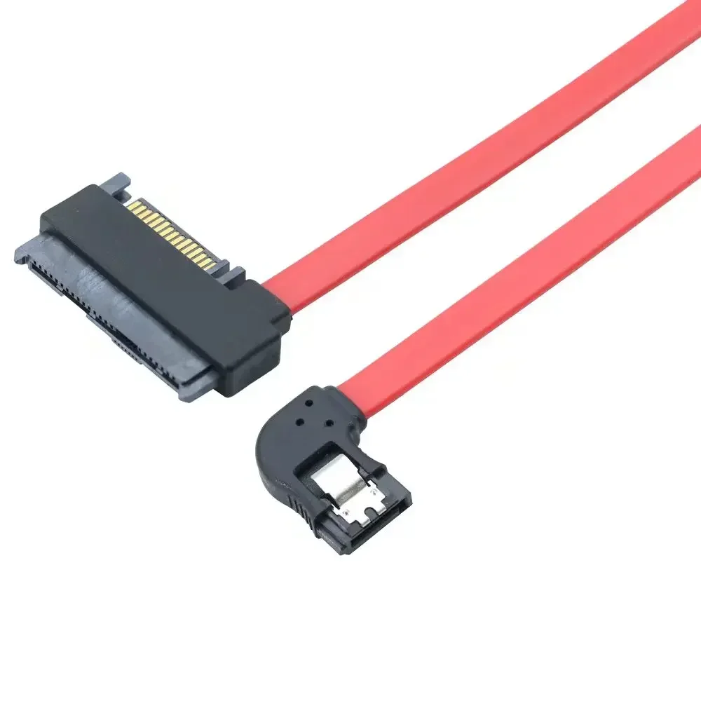 SFF-8482 SAS 29+15P to SATA 7P Left-angle Adapter Cable for Computer Chassis