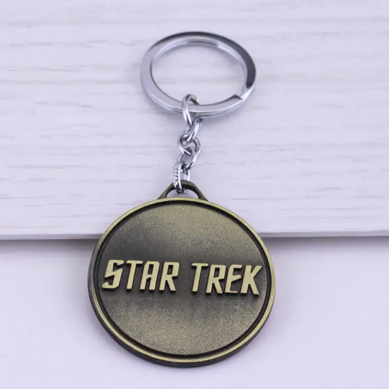 Star Trek Movie Keychain Spaceship Star Troopers Academy Metal Bottle Opener Pendant Keyring for Men Women Bag Car Jewelry