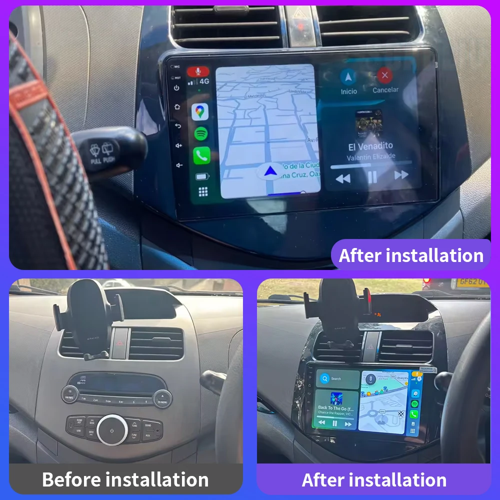 

SCARLIU Car Stereo Radio For Chevrolet Spark Beat Matiz Creative 2010 - 2014 Android16 Carplay Multimidia Video Player Head Unit