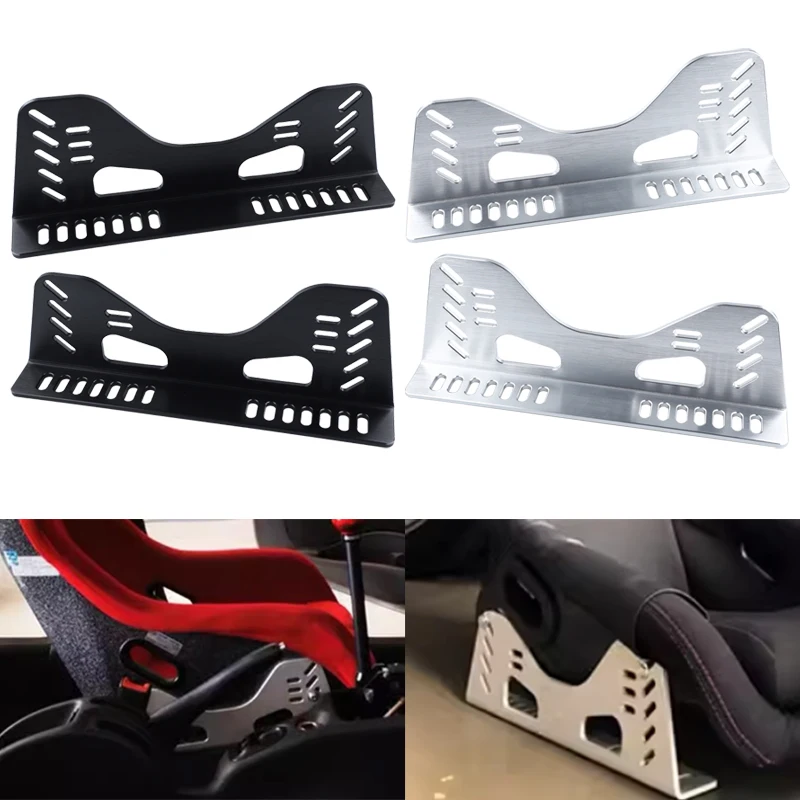 

Vehicle black Bucket Seat Side Mounts Brackets Modification Universal Car Styling Seat Mounts Brackets Aluminium alloy