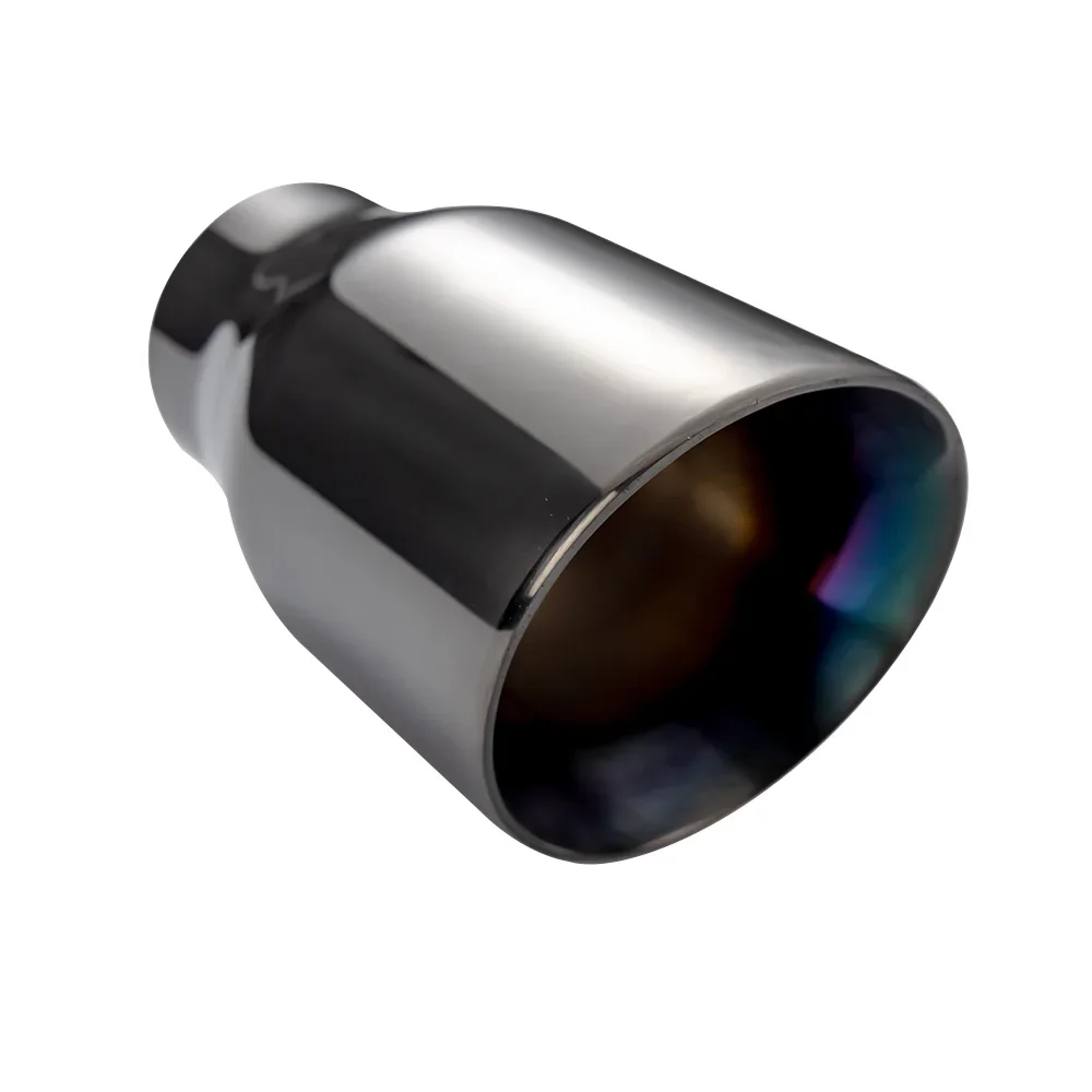 Car Rear Muffler Tailpipe Modify Universal Tail Throat Nozzle 63mm to 89mm Stainless Steel Single Exhaust Tip