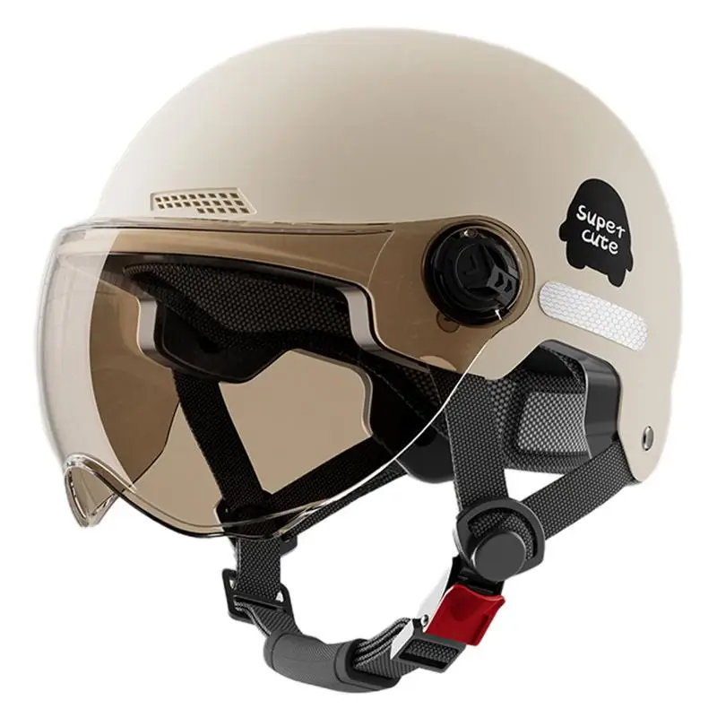 

Scooter Safety Hat Multi-sport Impact Protection Motorcycle Safety Hat With Sun Visor Cruiser Scooter Motorcycle Half Safety Hat