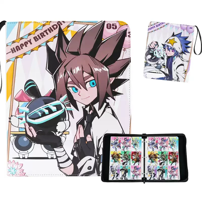 New Nine-Panel Rugged World Large-Capacity Zippered Card Holder with Four-Panel Live Folio Collection Case