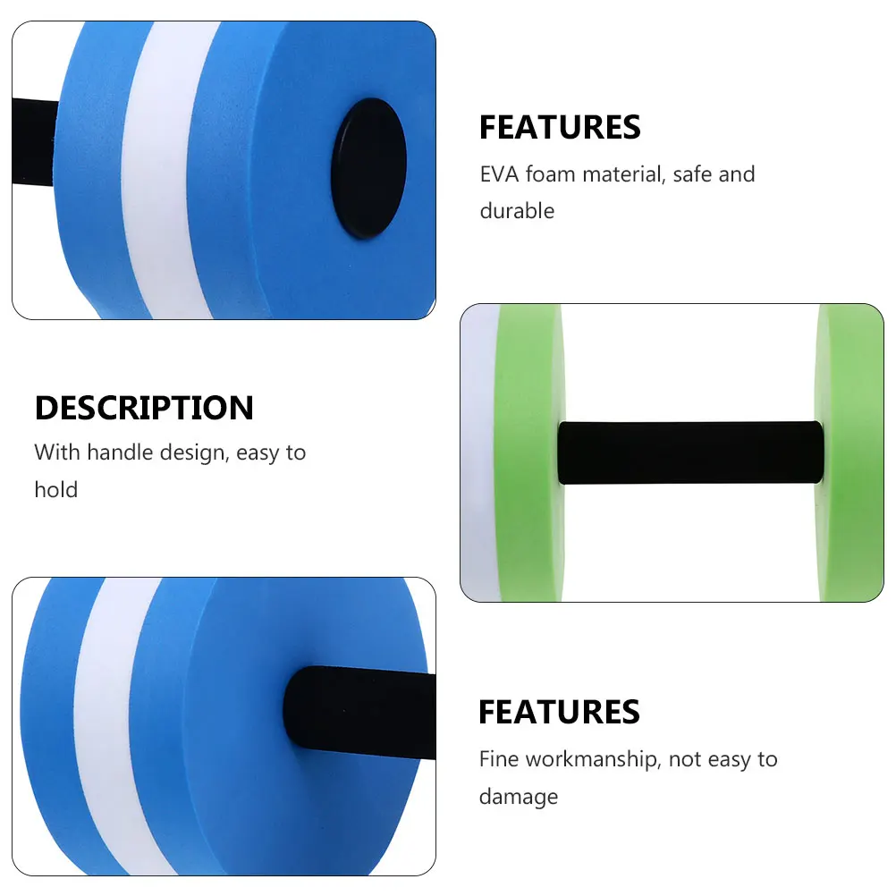 

2pcs Foam Dumbbells EVA Water Weights Pool Yoga Exercise Lightweight Fast Dry SwimmingAccessory Professional Fitness Equipments
