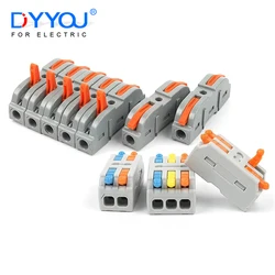 Quick Electrical Lever Wire Connectors 2 Port 3 Port Cable Spring splice Universal Compact Clamp Mini Wiring Terminal Connector