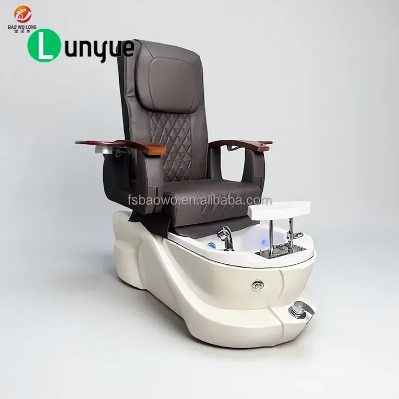 Modern Luxury Electric Tubular Swirl Foot Bath Chair for Beauty Nail Full Body Therapy Spa Furniture Comfortable Design