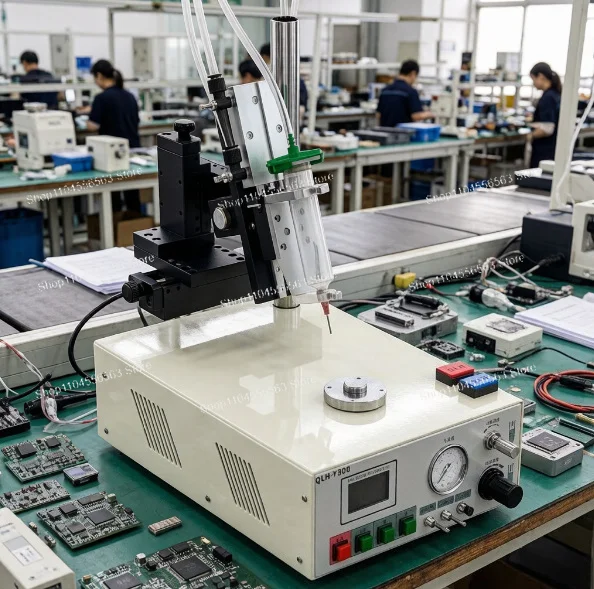 QLH-Y300 Smart Automatic Circular Dispensing Machine Silicone Sleeve Coating Glue Dispenser for Electronics Assembly
