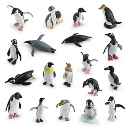 Penguin Figures Set simulazione Mini Animal Emperor King Royal Adelie Penguin Figurine Model Toy For Kids