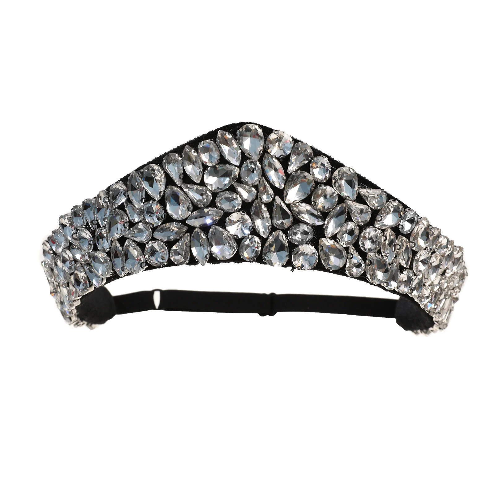 AWAYTR Fluwelen Sponskroon Haarband Klassieke stoffen haarhoepel Elastische Kokoshnik hoofdband Haaraccessoires Festival haarband