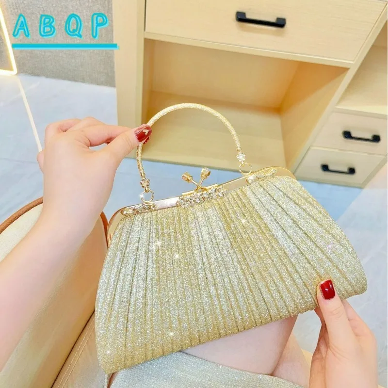 

New Dinner Handbag Luxury Brand Fashion Dinner Party Women's Handbag Diamond Sparkling Shoulder Crossbody Bag High Quality
