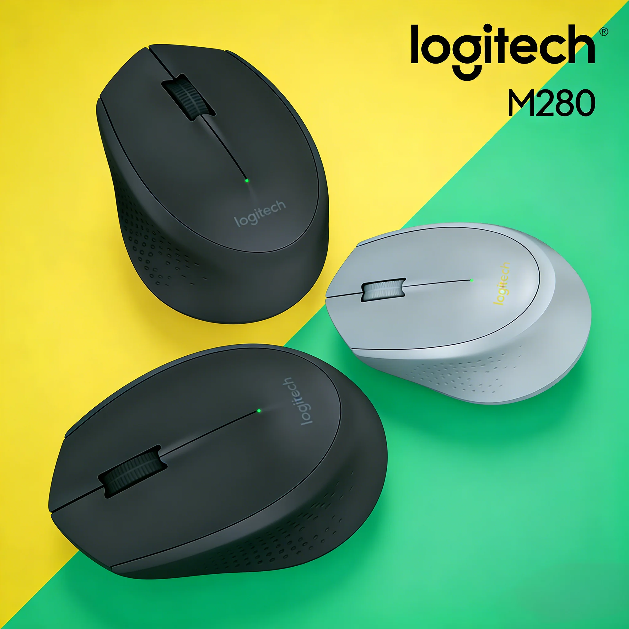 

Беспроводная оптическая мышь Logitech M280 2.4G с USB-приемником, энергосберегающая