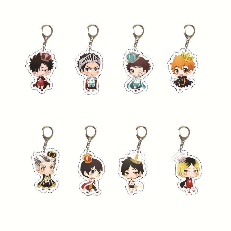 Haikyuu!! Shoyo Hinata Tobio Kageyama Kozume Kenma Yu Nishinoya Cosplay Acrylic Pendant Ambitus Keyring Widget cartoon Keychain