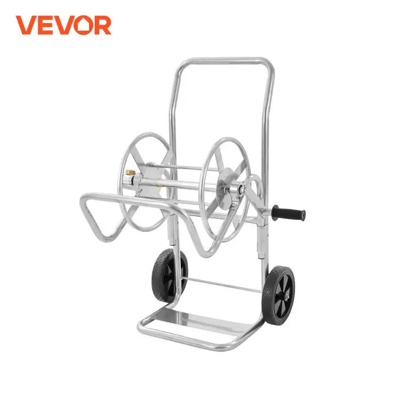 VEVOR Hose Reel Cart,  Garden Water Hose Carts Mobile Tools with Wheels, Heavy Duty Powder-coated Steel Outdoor Planting for Gar