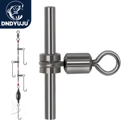 DNDYUJU 10-20X Fishing Rolling Swivel Sleeves 3-way Fishing Swivels Crane Ball Bearing Swivel Cross Line Fishing Connetor Tackle
