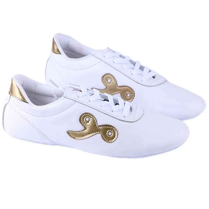 Chinese Kung Fu Shoes Tai Chi Shoe Taiji Wu Shu Martial Arts Made of PU Leather 1 Pair Size 28-45 for Kids and Adult image 5