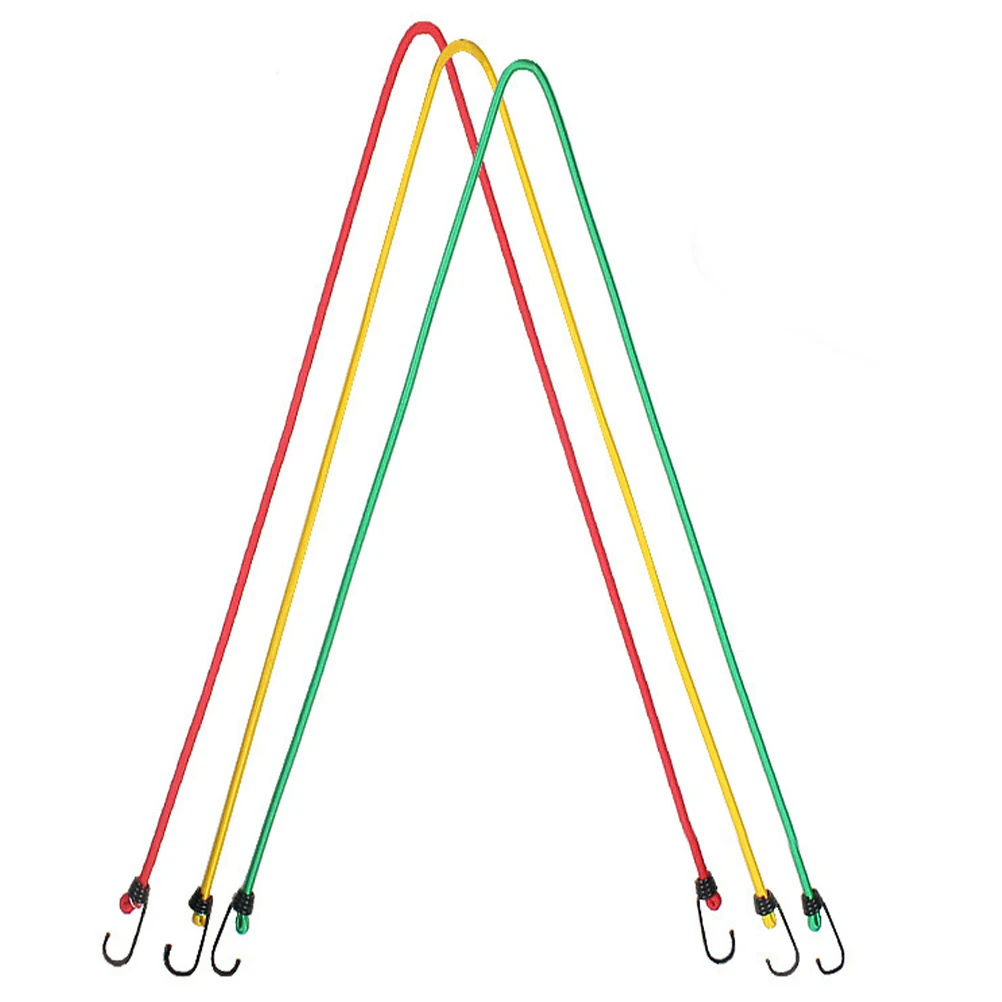 

3pcs Tent Rope Elastic Luggage Strings Multi functional Binding Belts for Outdoor Use Lightweight Portable