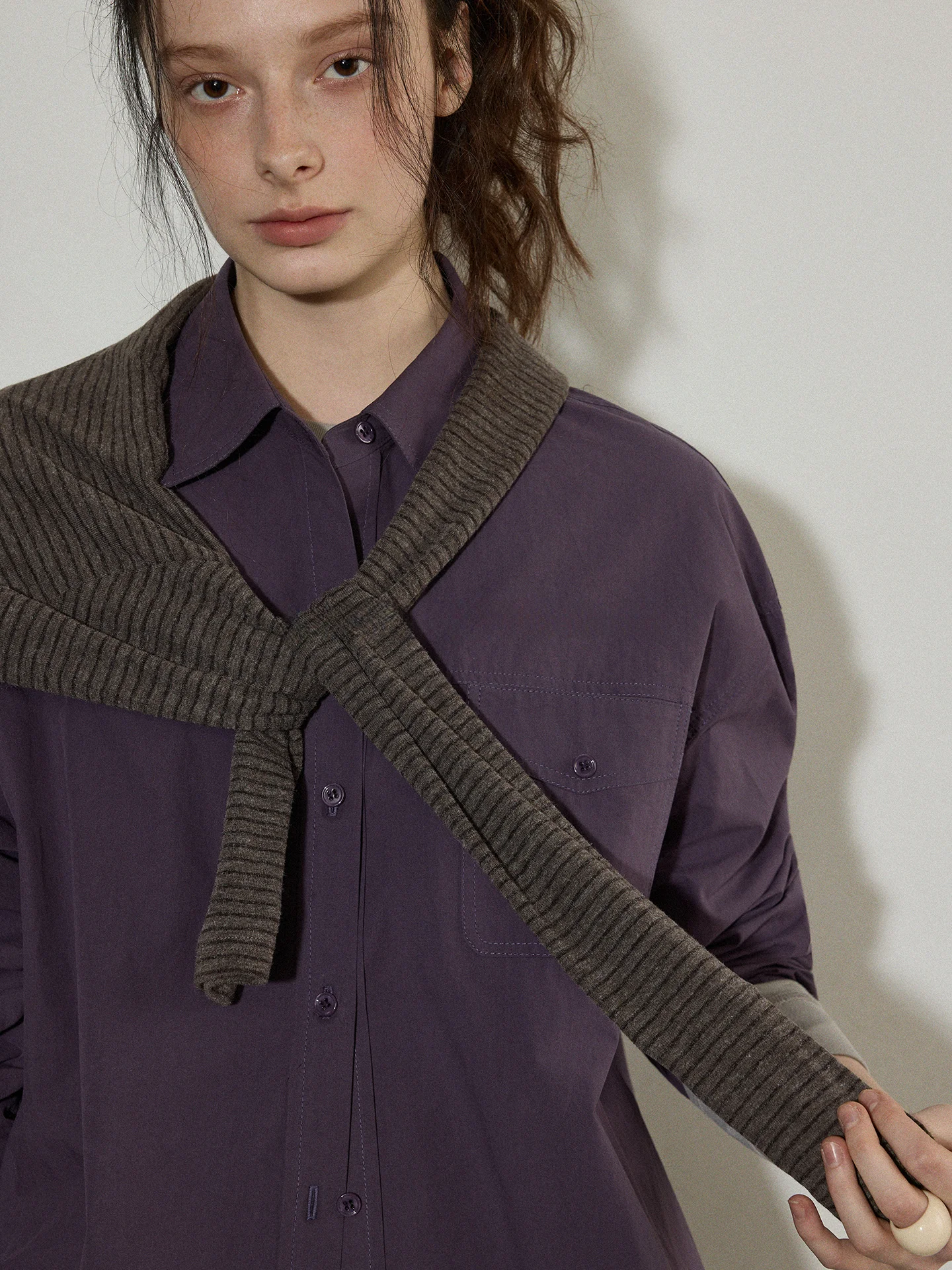 

Lofi Choose Women's Loose Fit Long Sleeve Pure Cotton Shirt Spring New Style Versatile Simple Color Block Commute Fashion