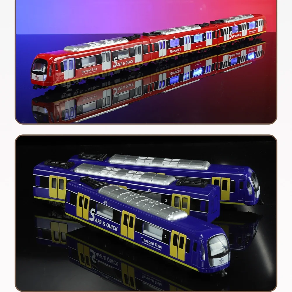 Rail Car Large Simulation Alloy Train Model City Metal Diecast Subway Sound And Light Remote control  Car Kids Toy Boy Gift B071